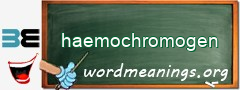 WordMeaning blackboard for haemochromogen